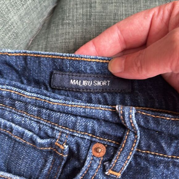 Lucky Brand Women cut off Blue Jean Shorts dark wash Malibu short size 10/30 EUC - Picture 5 of 8